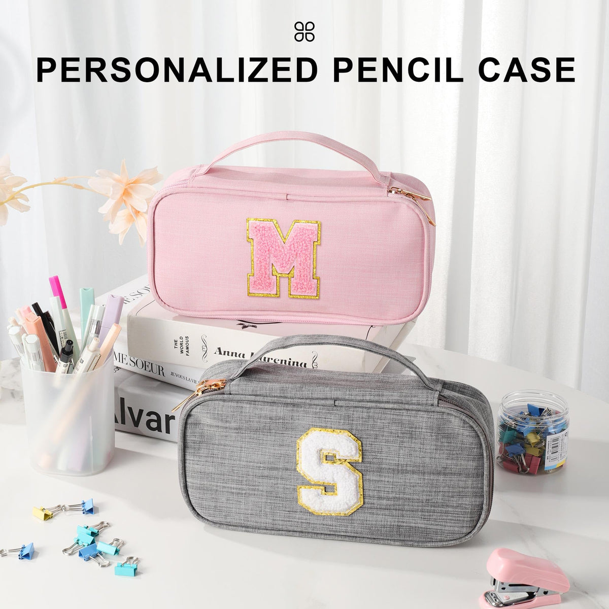 YOOLIFE Initial Bag, Birthday Gifts, Purple (A)