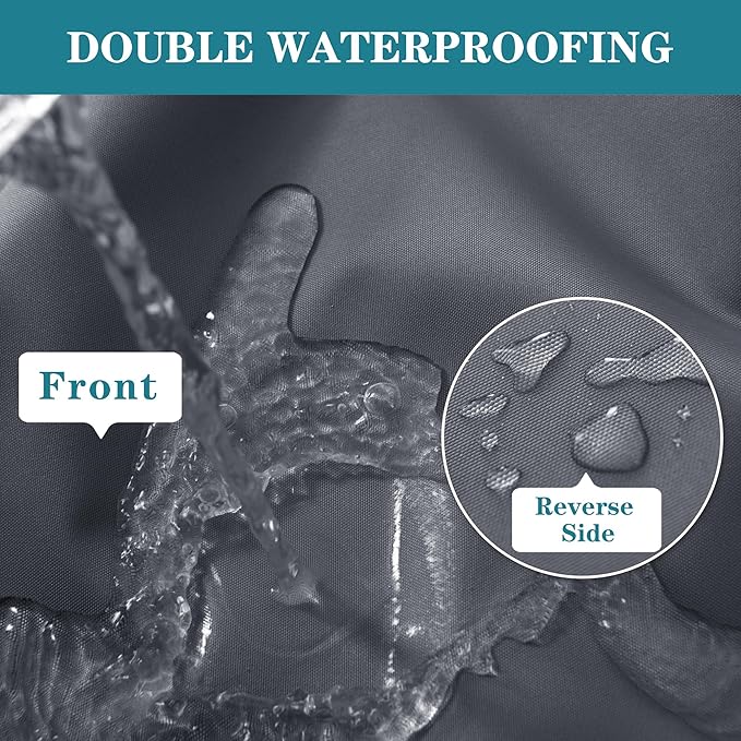 Outdoor Chaise Lounge Cushion Set of 2, Fadesafe Water-Repellent Lounge Deck