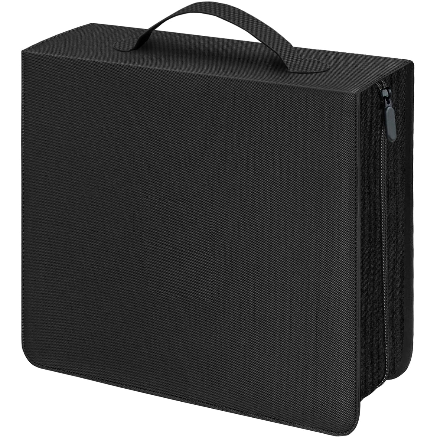 Salajory CD DVD Bluray Storage Binder with Handles - Holds 136 Discs & 68 Booklet Pockets, PU Leather Cover for Blu-ray Movies, Music CDs, Audio Disks, Portable Media Organizer