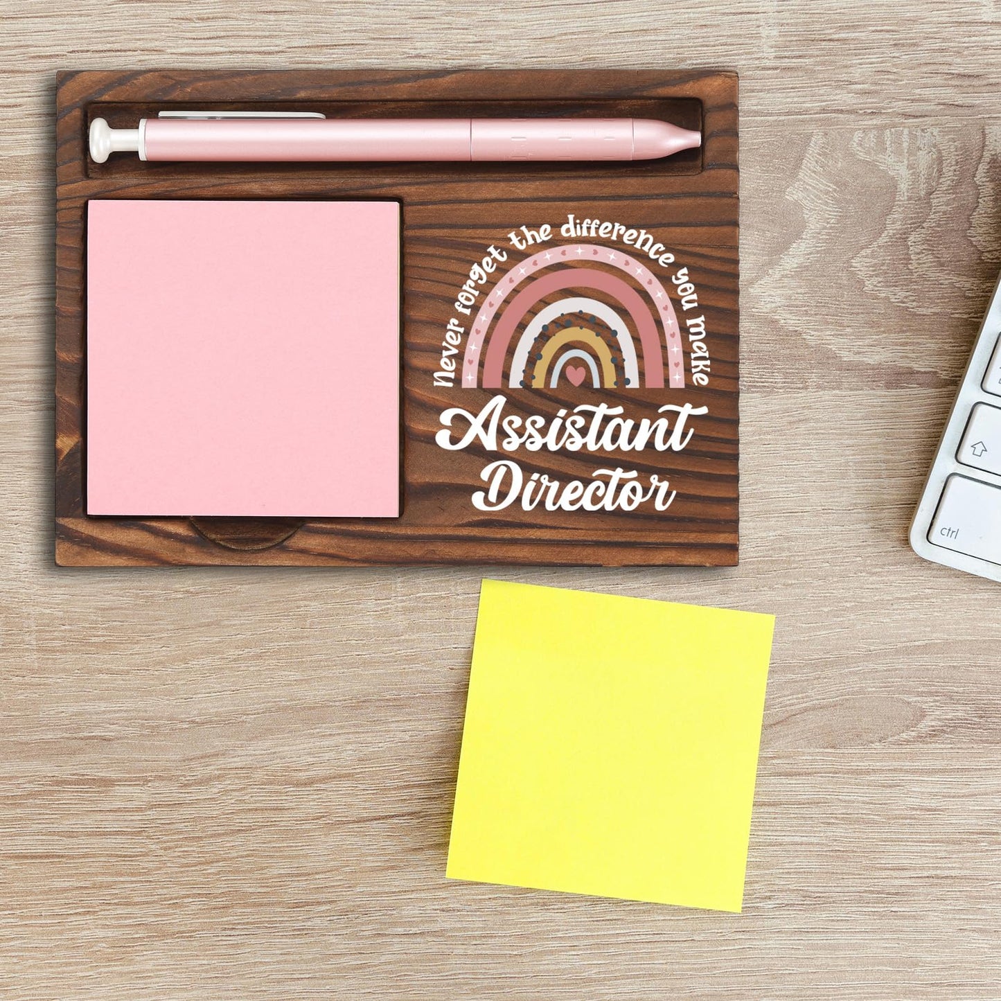 Assistant Director Gifts, Thank You Appreciation Gifts for Assistant Director Week Graduation Birthday Christmas Office Desk Self-Stick Note Pad Holders SBB25