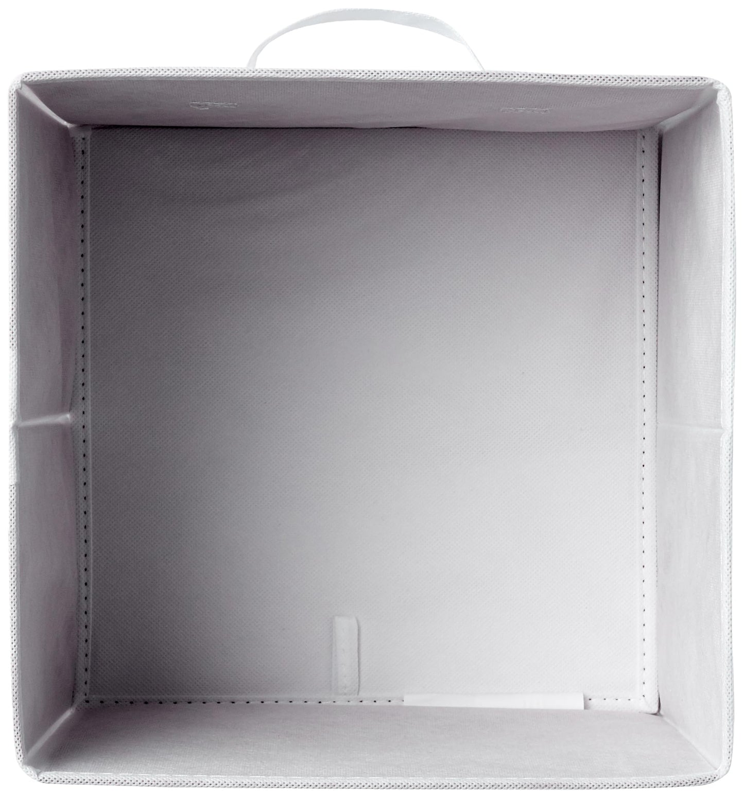 Amazon Basics Collapsible Fabric Storage Bins with Handles, Cube Organizer, 13"x13"x13", White, 6-Pack
