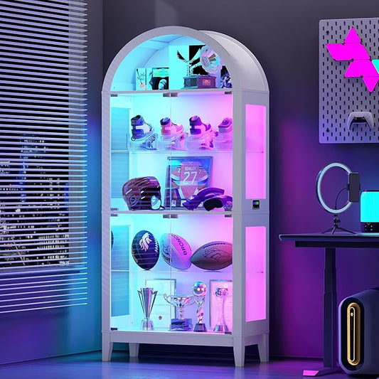 Gurexl 5-Tier Arched Display Cabinet -