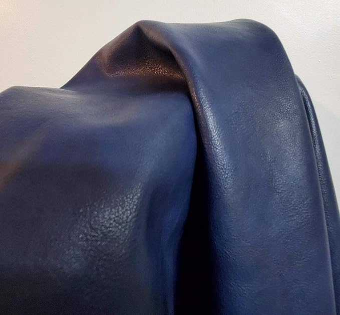 NAT Leathers | Navy Soft Faux Vegan PU Leather by The Yard Synthetic Pleather