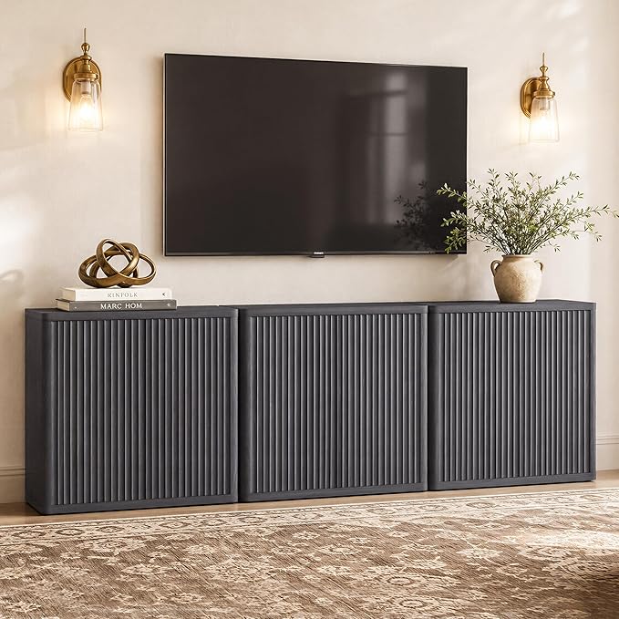 SICOTAS Buffet Cabinet with Storage 34.6" Sideboard Accent Modern Credenza with