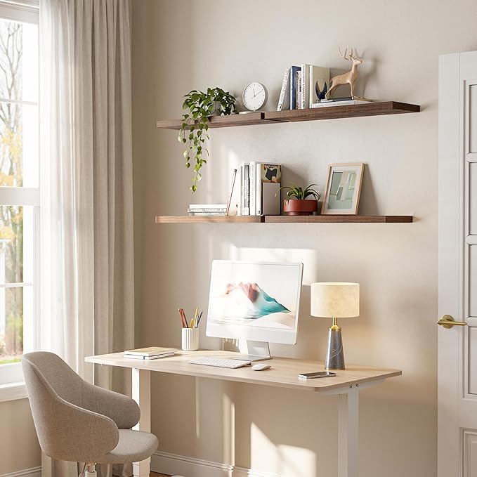 YUFLINX 23’’Rustic Brown Floating Shelves