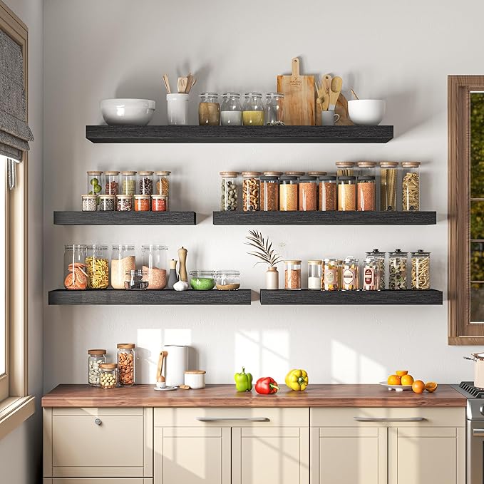 Dreamland 32" Floating Shelves for Wall, Wall-Mounted Shelves for Bedroom