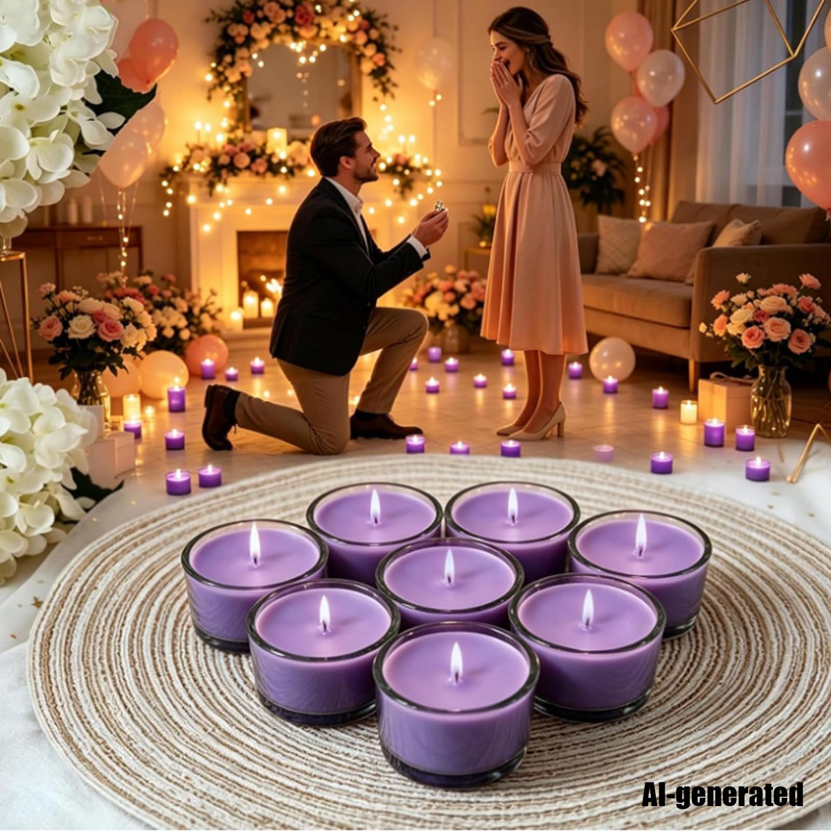 7–8 Hour Long-Burning Scented Tea Lights (6-Pack) — Assorted Scented Candles in Glass Cups | Smokeless & Aromatic — Ideal for Home, Weddings, Parties, and Gifting (White)