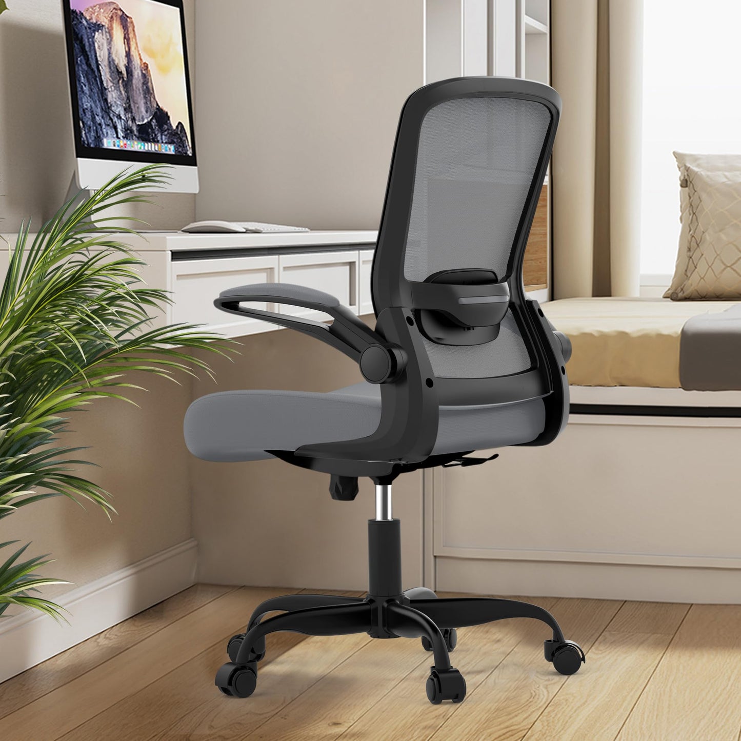 Mimoglad Home Office Desk Chair (Modern, Graphite)