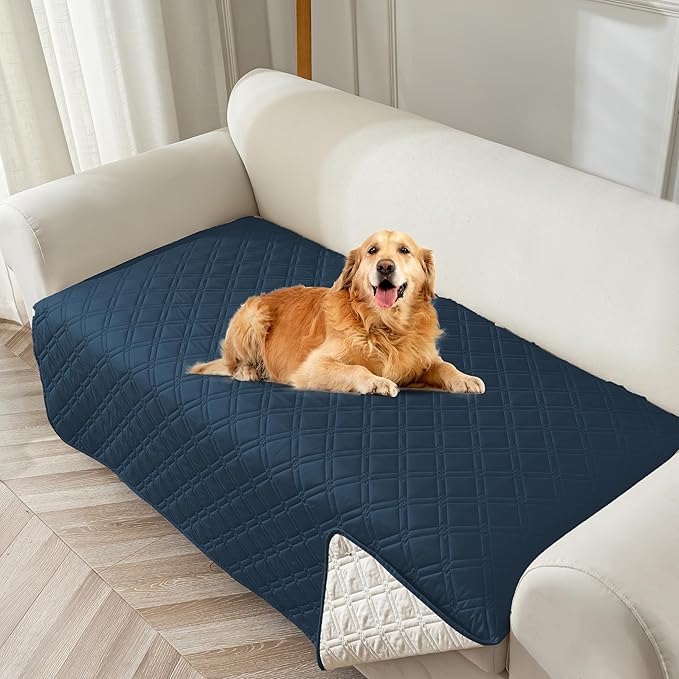 Genina Waterproof Couch Cover, Washable Anti-Slip 86.6 inch Sofa Covers