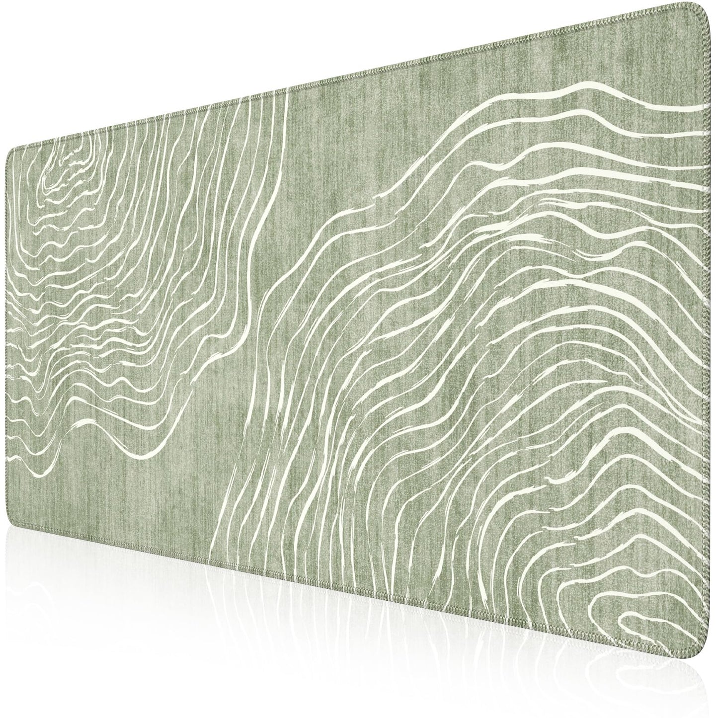 iCasso Desk Cover Mat Green,Extra Large Mouse Pad for Laptop,Anti-Slip Keyboard Pad with Stitched Edges,Cute Girly Computer Mat for Desktop,Aesthetic Desk Protector for Office Home School