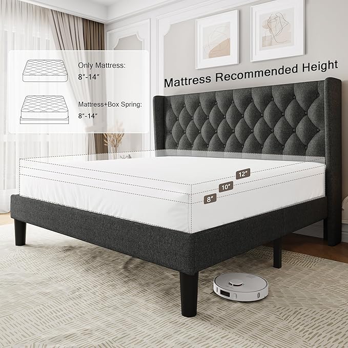Einhomn King Size Platform Bed Frame
