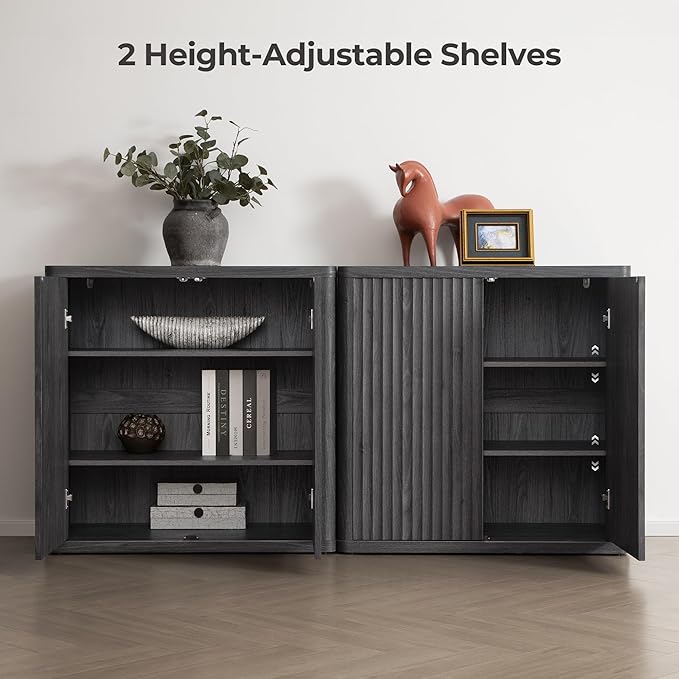 SICOTAS Buffet Cabinet with Storage 34.6" Sideboard Accent Modern Credenza with