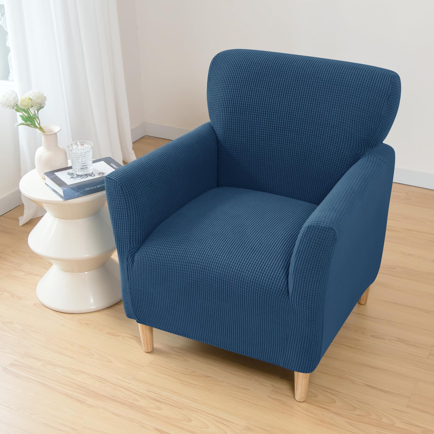 ele ELEOPTION Armchair Slipcovers Chair Covers with Arms Stretch for Living Room Office Arm Club Chair Cover Furniture Protector