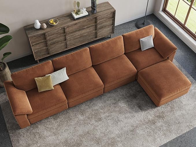 EASE MOOSE Large Sectional Modular Sofa，Large L Shape Sectional Couch Wide Deep