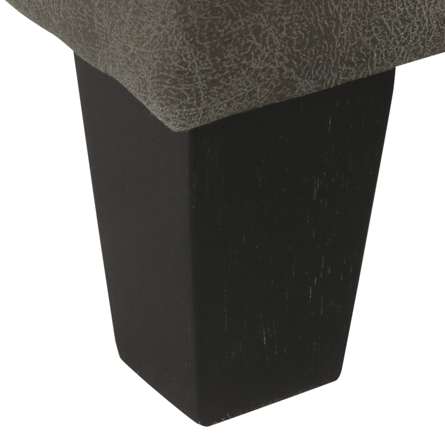 HomePop Home Decor |K2380-E903| Luxury Large Faux Leather Square Storage Ottoman | Ottoman with Storage for Living Room & Bedroom, Grey