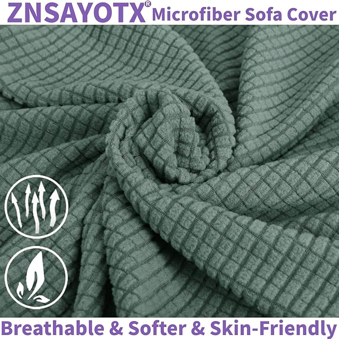 ZNSAYOTX Super Stretch Couch Cover Love Seat Sofa Covers
