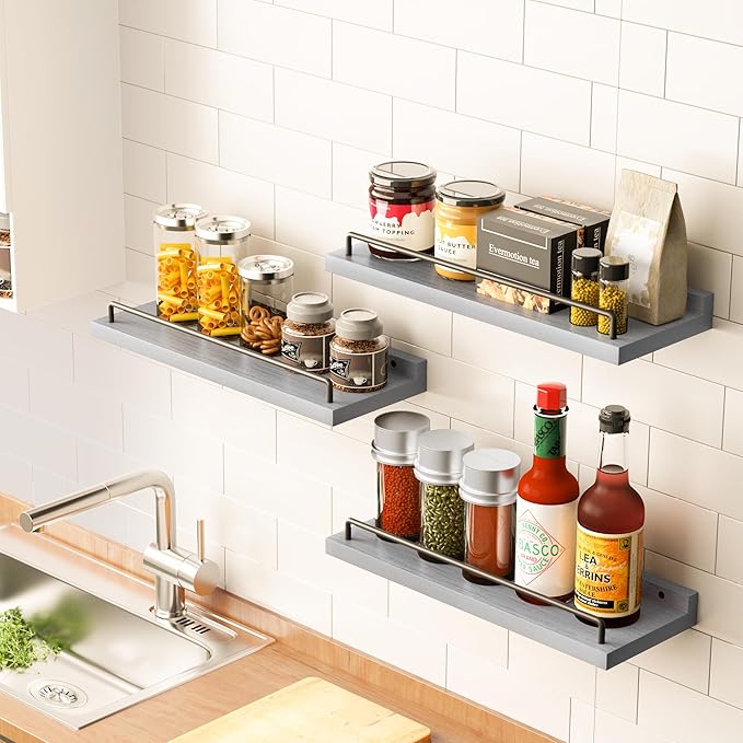 RYOFOBETTO Floating Shelves for Wall Decor, Living Room, Picture Frames