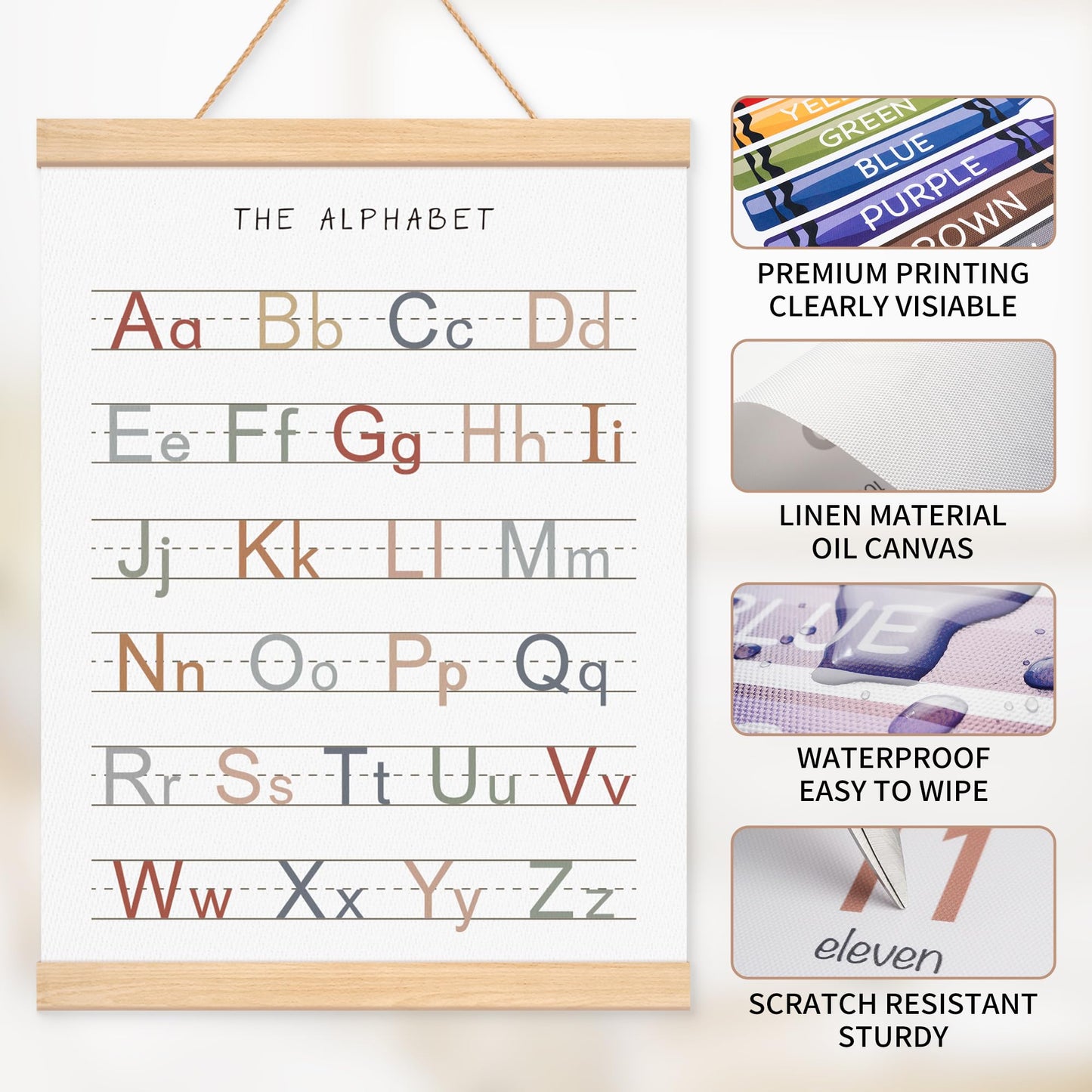 EliteSign Educational Preschool Learning Posters, Shapes Poster for Toddlers, Self-encouraged Banner Wall Hanging Posters Decor for Classroom Playroom Nursery Kids Room, 12x17 Inch Set of 2