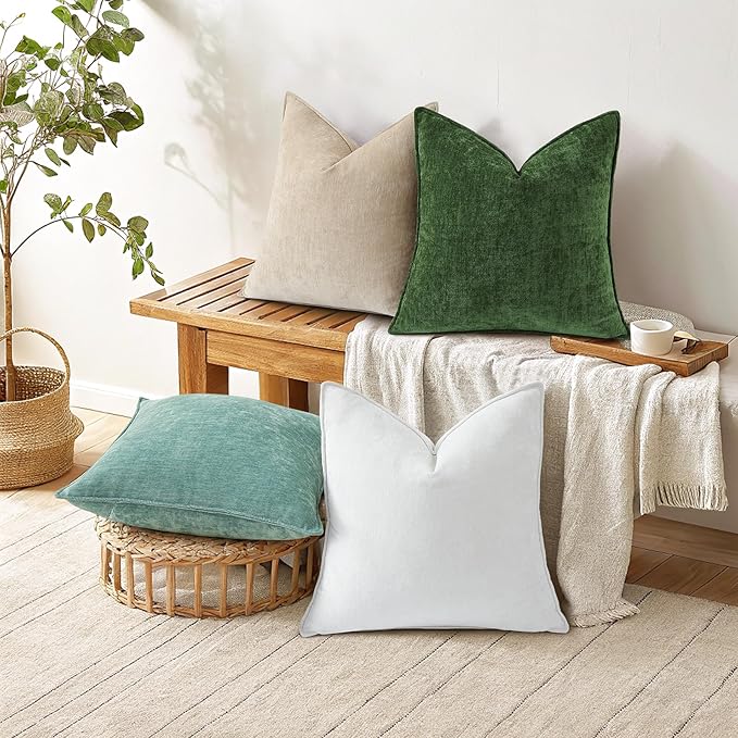 decorUhome Summer Couch Throw Pillow Covers 20x20 Set of 2, Decorative Soft