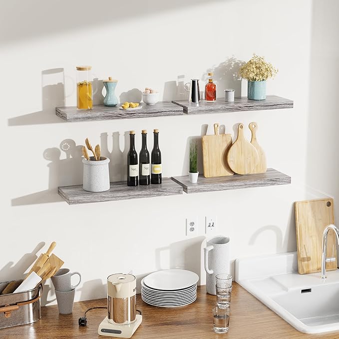 Bellsal Floating Shelves for Wall, Living Room, Bathroom Storage, Book Shelfs