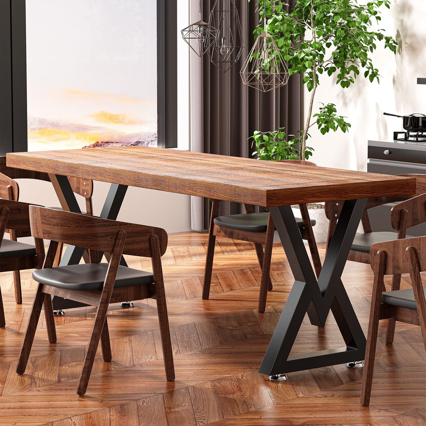 Likapop 36" Metal Coffee Table Legs, Sturdy Black Bench Legs, Suitable for DIY Furniture Legs, Dining Tables, End Table, Chair, Desks, and Benches - 91 cm H x 45 cm W, Set of 2 (36" V-Type)