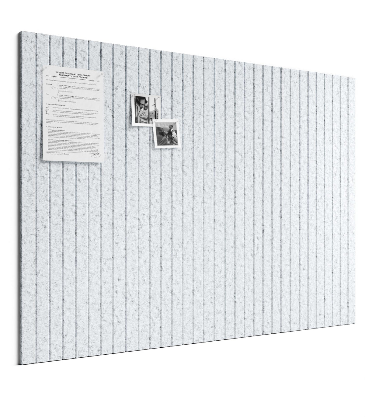Bumusty Large Cork Board Alternative-48 x 36" Felt Bulletin Board Tiles, with 30 Pushpins, 70 Adhesive Tabs, Fine-Stripe 12-Pack, Cork Boards for Office Push Pin Board Felt Board-Light Gray