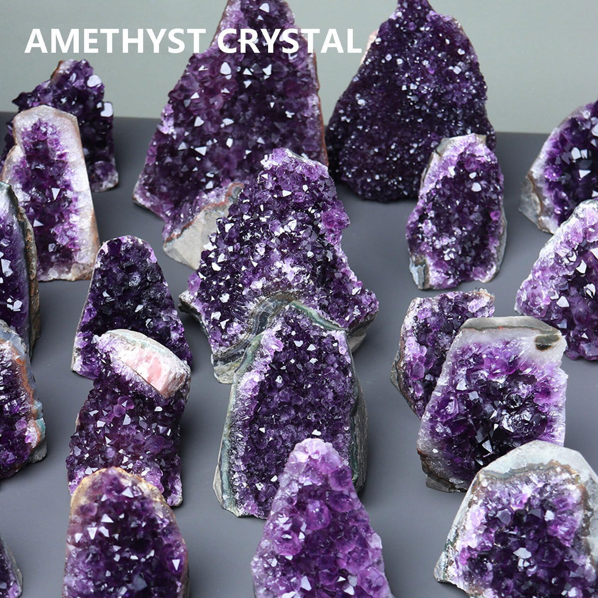 Amethyst Cluster Quartz Crystal Rock Raw Stone Purple Crystals Geode Healing Crystals 0-0.5LB