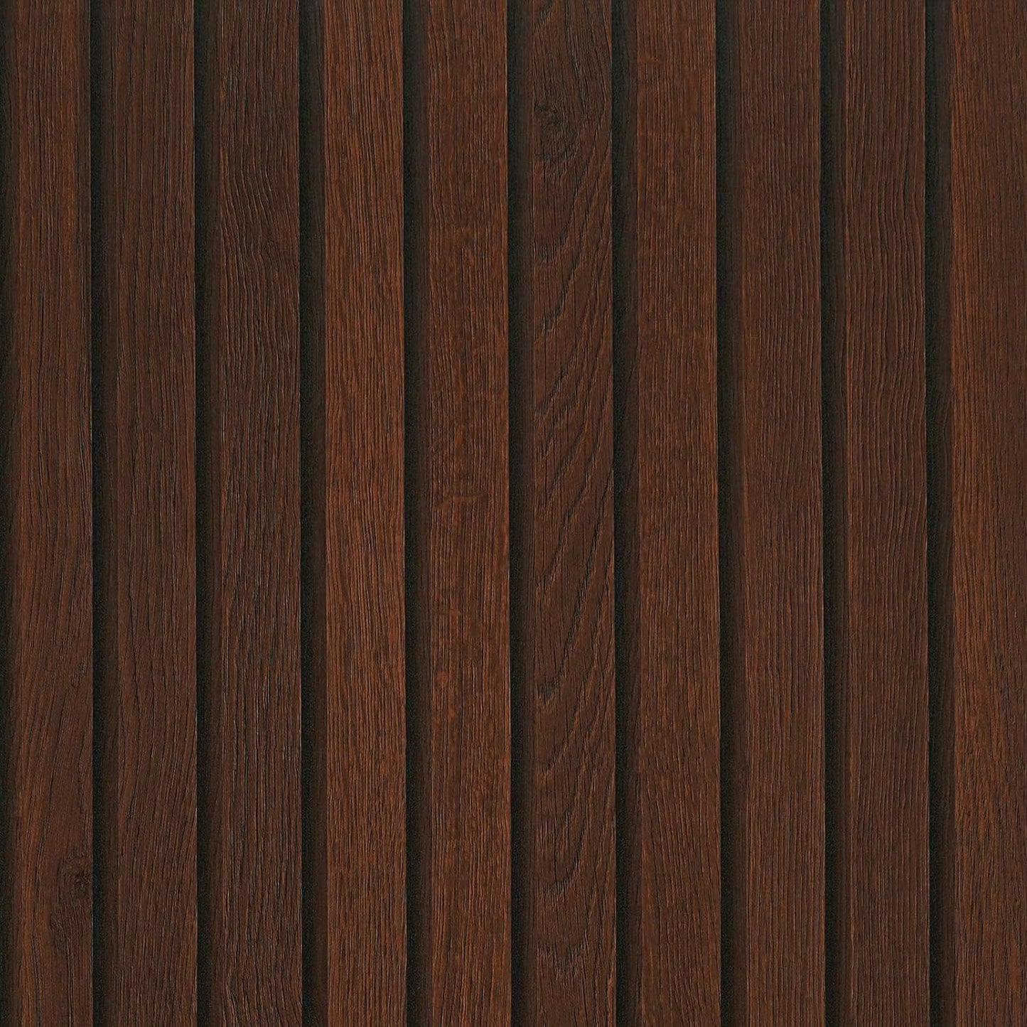 FunStick 24"x200" Slats Wood Wallpaper Peel and Stick Wall Paper Brown Walnut Slatted Wood Vinyl Self Adhesive Contact Paper Decorative for Cabinets Furniture Wooden Slat Wall Panels for Walls Bedroom