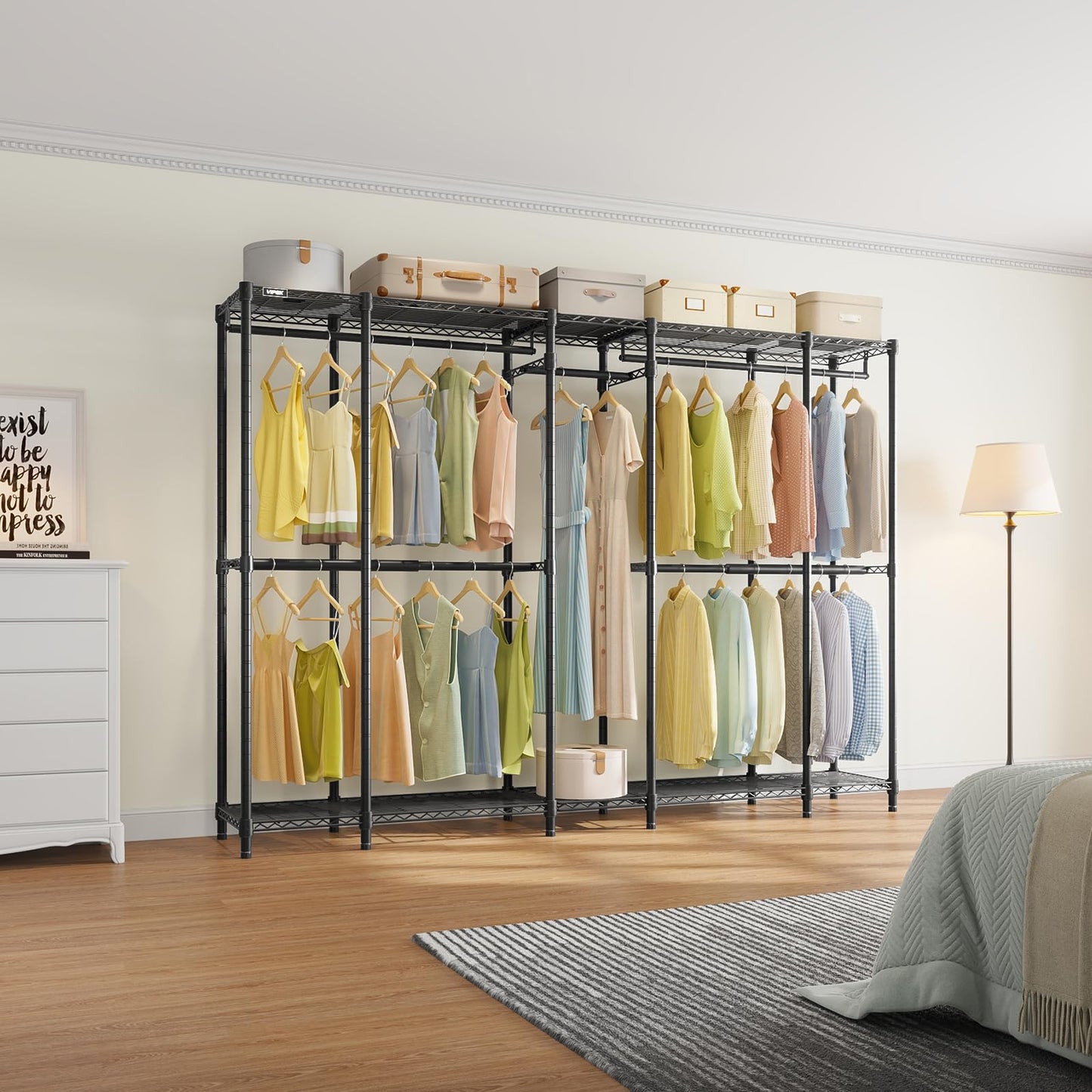 VIPEK V50 Basic Expandable Clothes Rack, Heavy Duty Closet System, Black