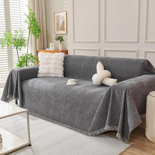 DREAMINGO Sofa Covers Washable Thick Chenille Couch Cover