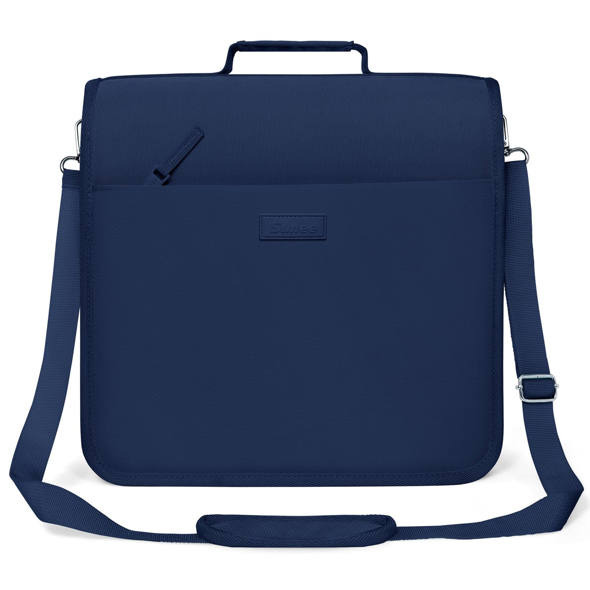 SUNEE Zipper Binder 3 Ring, 3 Inch O-Ring with Handle and Shoulder Strap, 600-Sheet Capacity, 5-Tab Expanding File Folder, Multi-Pockets for Middle School Organizer Binder with Zipper, Navy Blue
