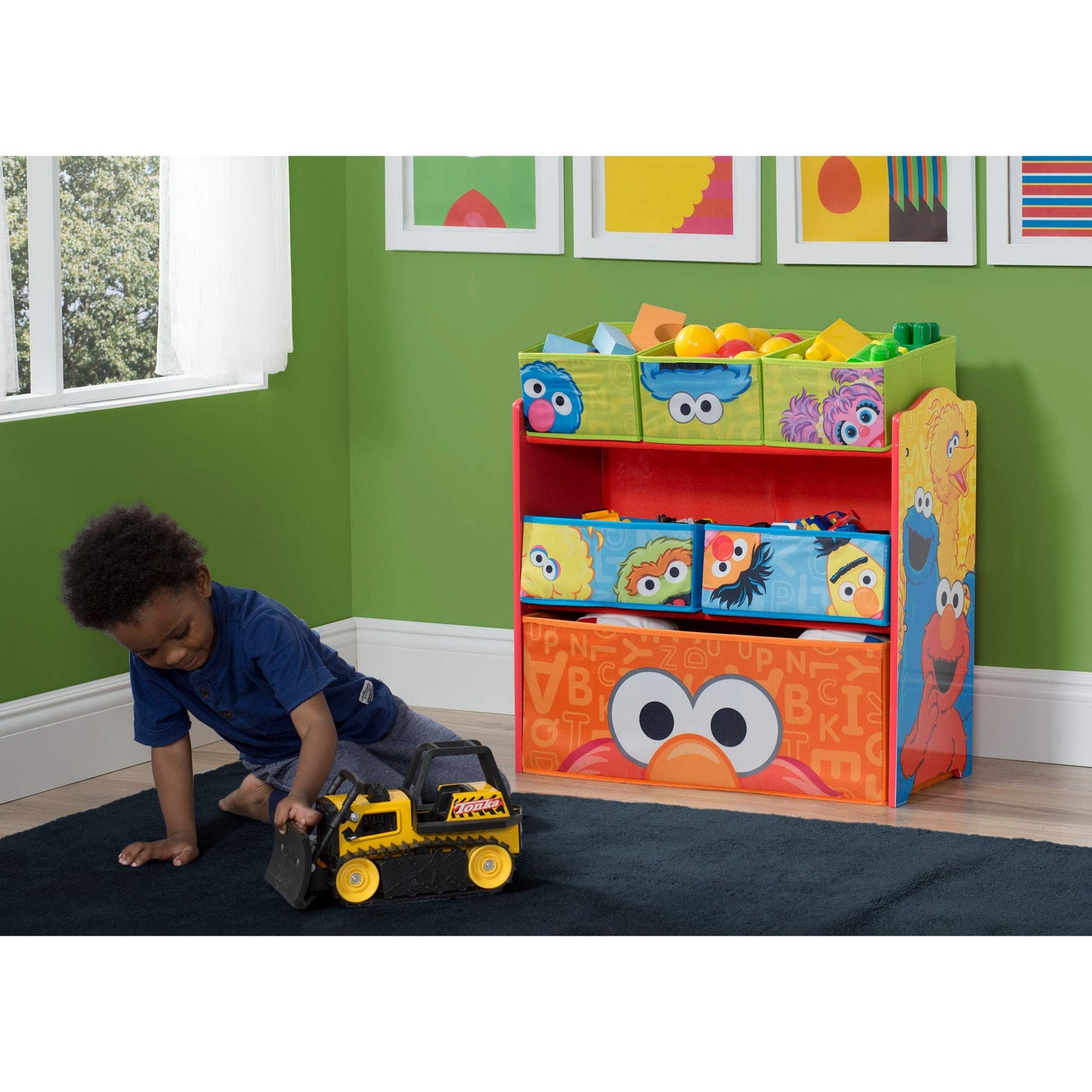Sesame Street 6 Bin Design and Store Toy Organizer by Delta Children