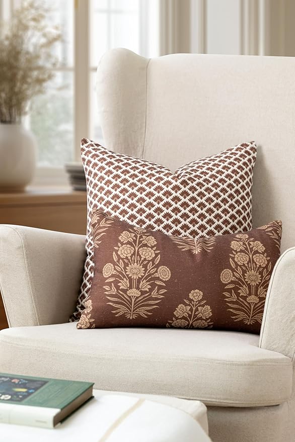Crumbs Home Modern Farmhouse California Casual Indoor Outdoor Throw Pillow Cover