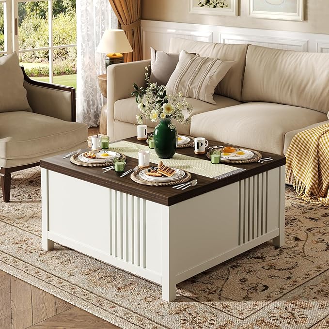 knoworld Farmhouse Lift Top Coffee Table