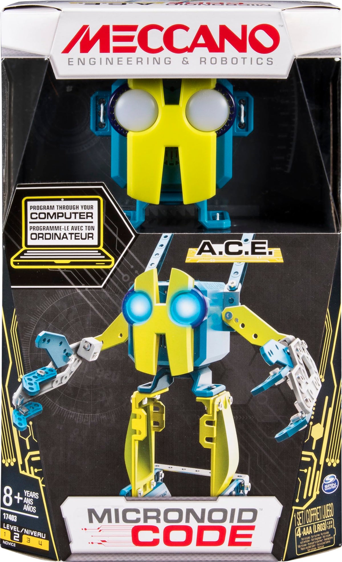 Meccano-Erector - Micronoid Code A.C.E. Programmable Robot Building Kit