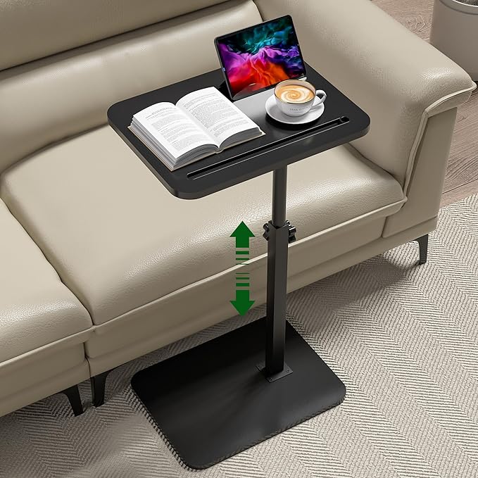 360° Swivel Sofa Side Table for Couch