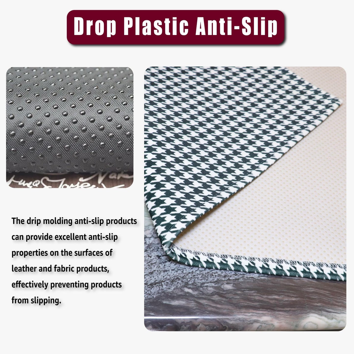 AmazeCov Non Slip Headrest Cover for Recliner Chair, Velvet Printed Lazy Boy Recliner Headrest Cover, Furniture Headrest Protector for Office Chair Theater Seat and Sofa, Houndstooth