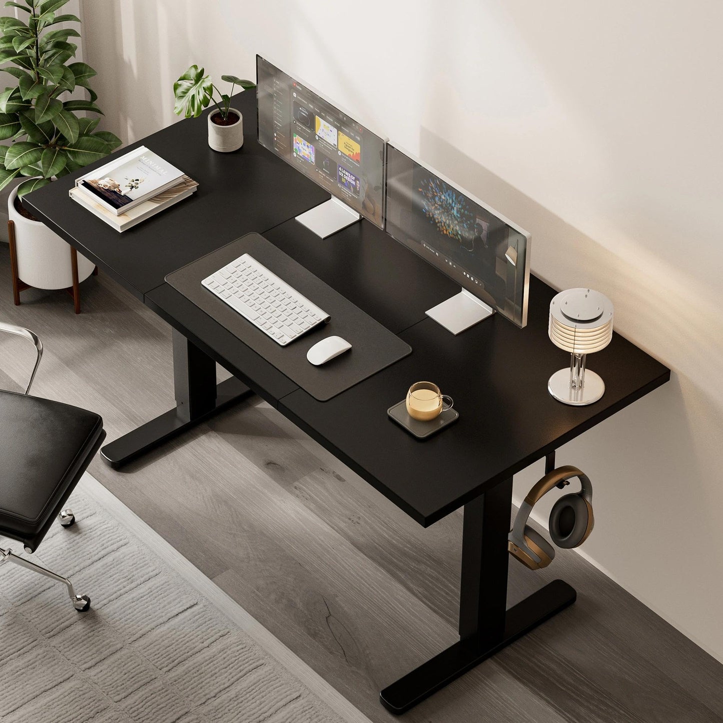 Acrolix Electric Standing Desk, Height Adjustable Home Office Desk with Memory Presets & Cable Management,Black Sit Stand Desk for Work from Home, Ergonomic Computer Desk (48" x 24")