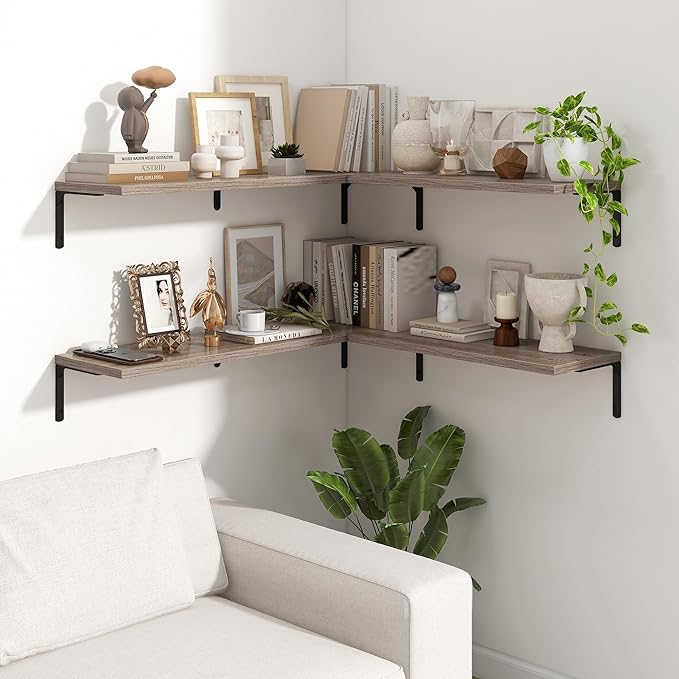 Fun Memories Deep Floating Shelves, 36W x 8D Floating Shelves Set of 2