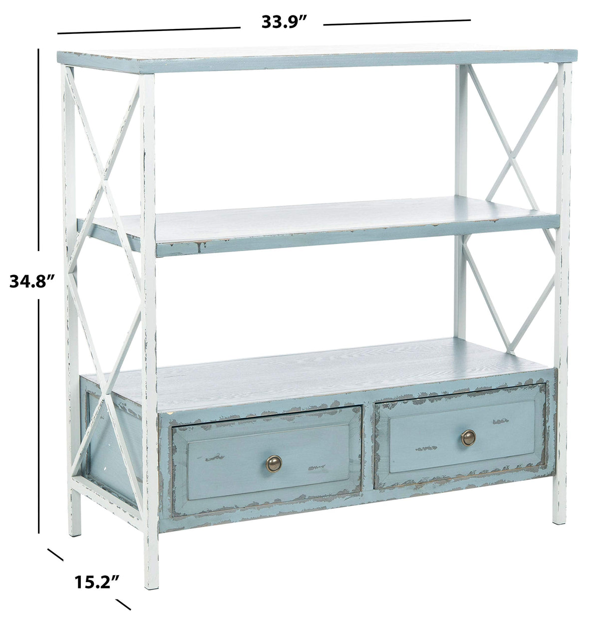 Safavieh American Homes Collection Chandra Pale Blue and White Smoke Console Table