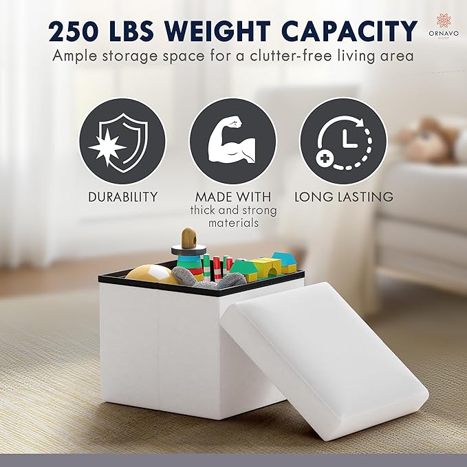 Ornavo Home Small Storage Ottoman,