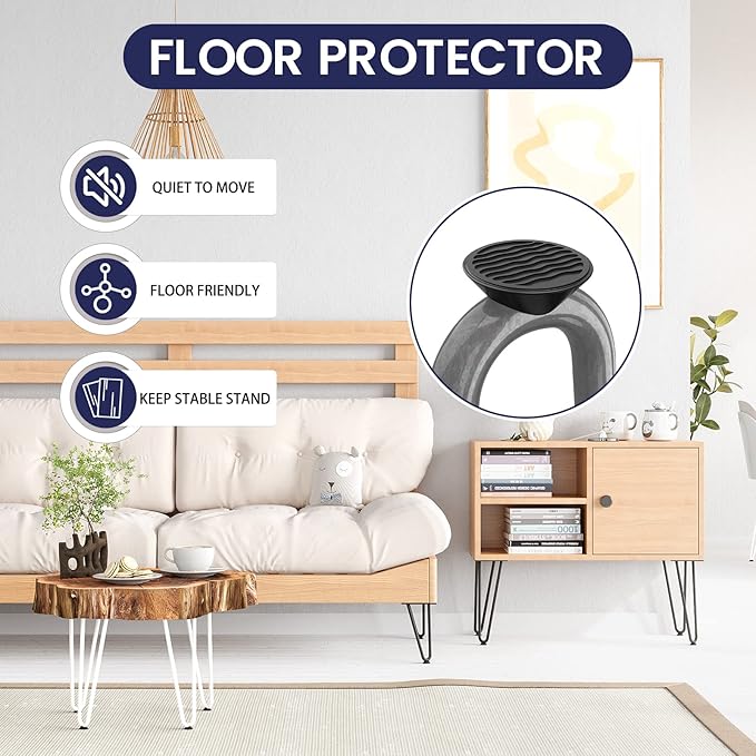 SMARTSTANDARD 8 Inch Heavy Duty Hairpin Furniture Legs, Metal Home DIY Projects
