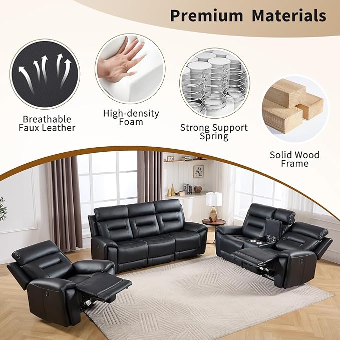 ANJ Power Reclining Loveseat Sofa
