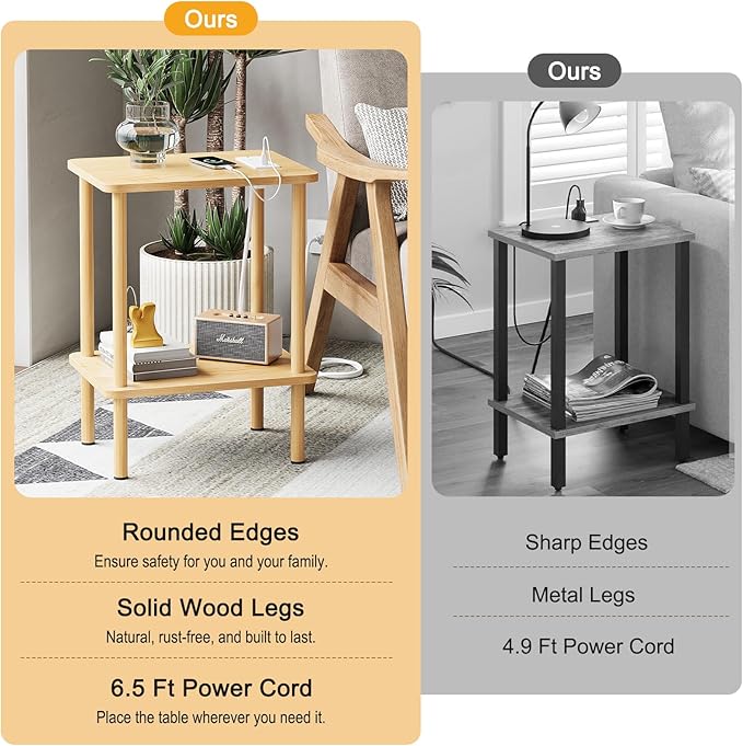 Apicizon 2 Tier End Table, Small Side Table