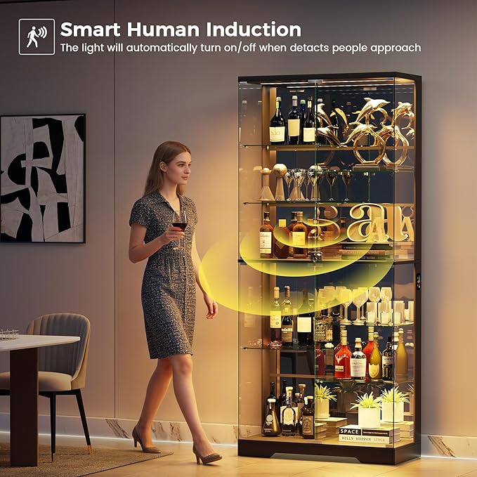 HNEBC 71” Display Cabinet with Glass Doors