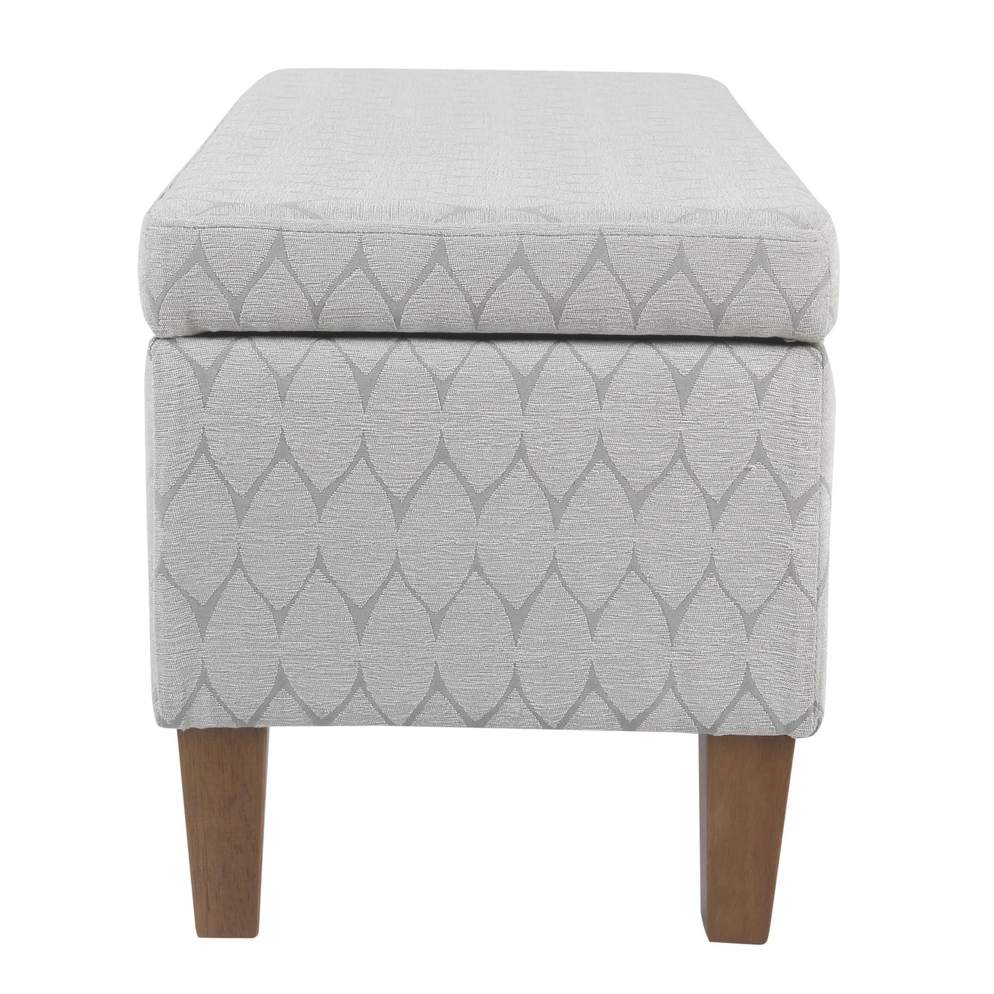 Kinfine 36" Geometric Storage Bench - Gray & Brown