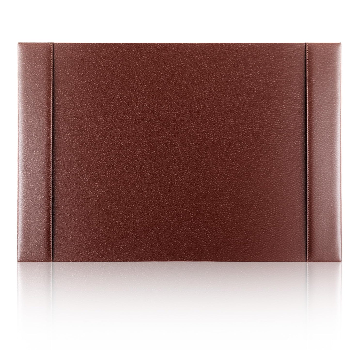 Saysurey 26.5 x 17.3 Inch Leather Desk Pad Protector with Side Rails, Executive Office Desk Mat for Home Workspace, Writing Surface, Mouse & Keyboard Pad, Elegant Gift for Men Dad Husband(Brown)