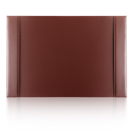 Saysurey 26.5 x 17.3 Inch Leather Desk Pad Protector with Side Rails, Executive Office Desk Mat for Home Workspace, Writing Surface, Mouse & Keyboard Pad, Elegant Gift for Men Dad Husband(Brown)