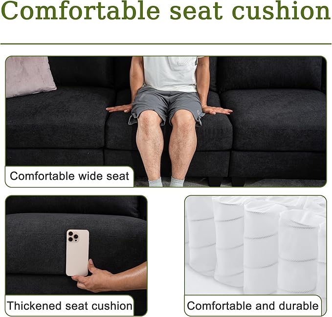 150.4" Large Sectional Couches for Living Room, 8 Seater L Shaped Modular