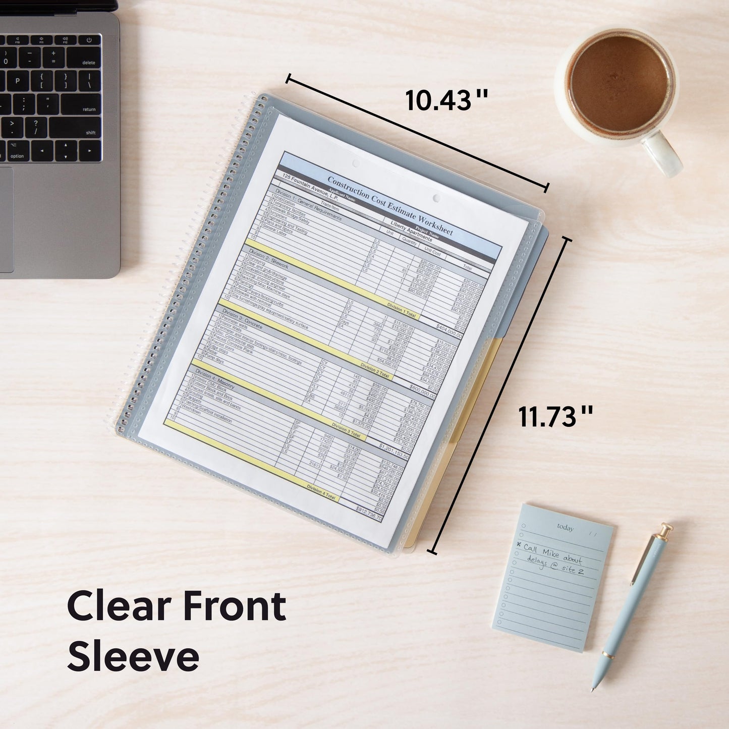 Smead Project Organizer, Office Supplies, 24 Pockets, Clear Cover with Assorted Bright Tabs, Tear Resistant Poly File Organizer, Document Organizer with 1/3-Cut Tabs, Letter Size (89213) (Pack of 10)